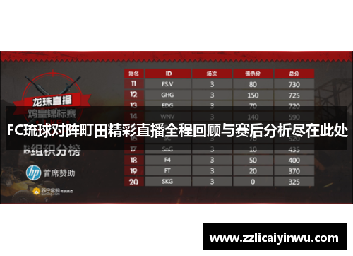 FC琉球对阵町田精彩直播全程回顾与赛后分析尽在此处